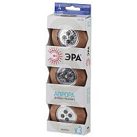 Cветильник накладной пушлайт Эра SB-506 Аврора 3хААА х3шт Дерево картинка 